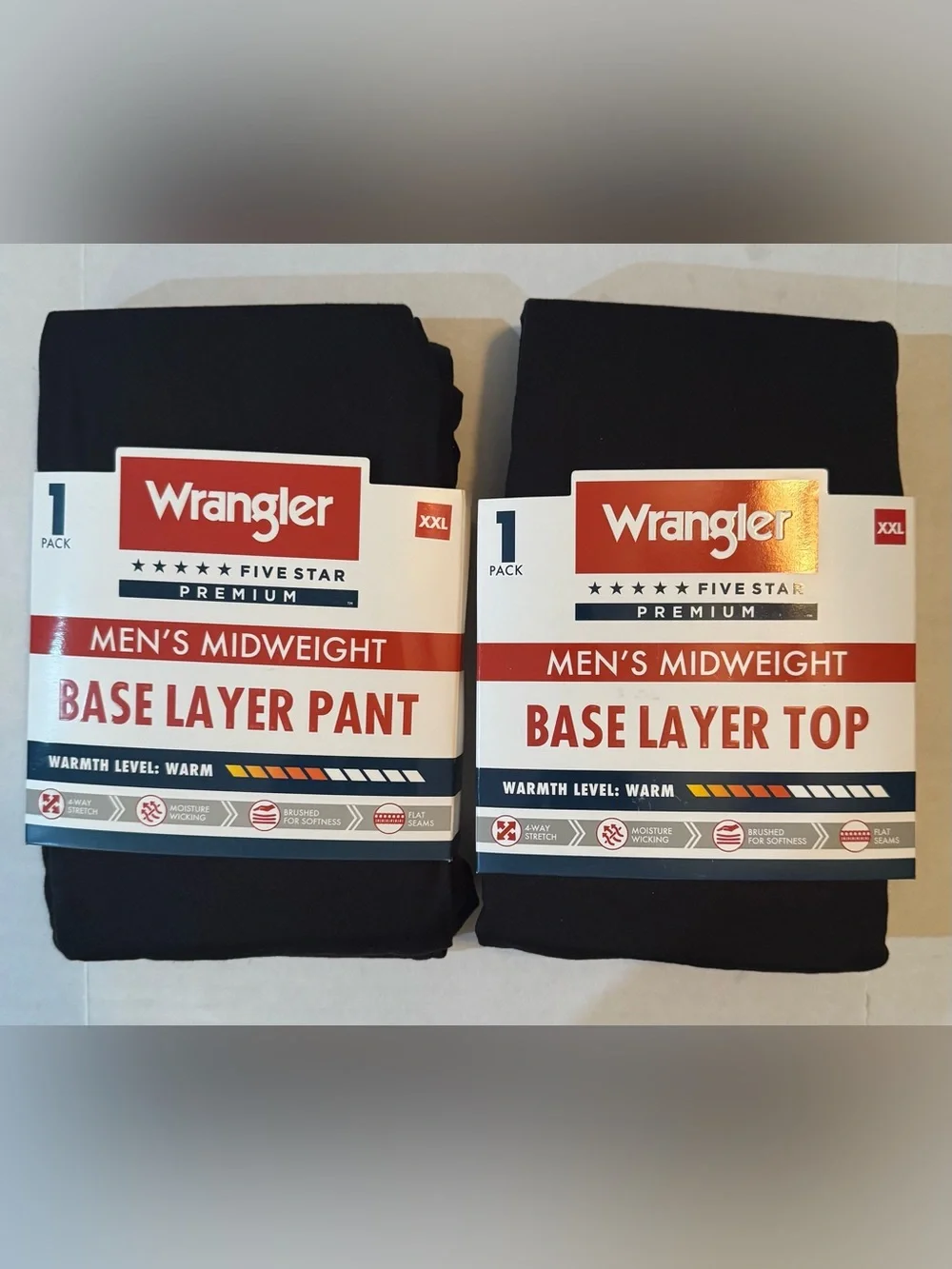 Wrangler Men's Brushed Performance Base Layer Pant & Base Layer Top , 1 Pack ea
